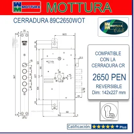 CERRADURA MOTTURA 89C265WOT...