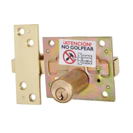 CERROJO LINCE 2930 LATONADO CON BLOQUEO CONDENA