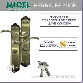 MULETILLA CERRADURA AYR 103-E + MANIVELA 8840 LATàN DERECHAS CON LLAVE