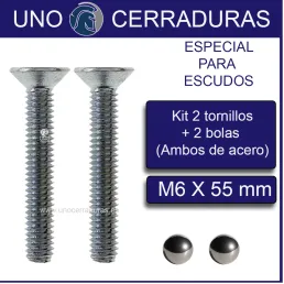 TORNILLO PARA ESCUDOS 6X55...