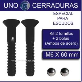 TORNILLO PARA ESCUDOS 6X60...