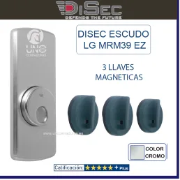 DISEC ESCUDO LG MRM29 EZC D1 CROMO CON 2 LLAVES MAGNETICAS