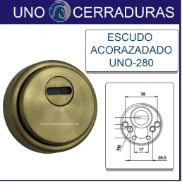 ESCUDO UNO-280 ORO MATE...
