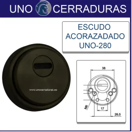 ESCUDO UNO-280 NEGRO ACORAZADO