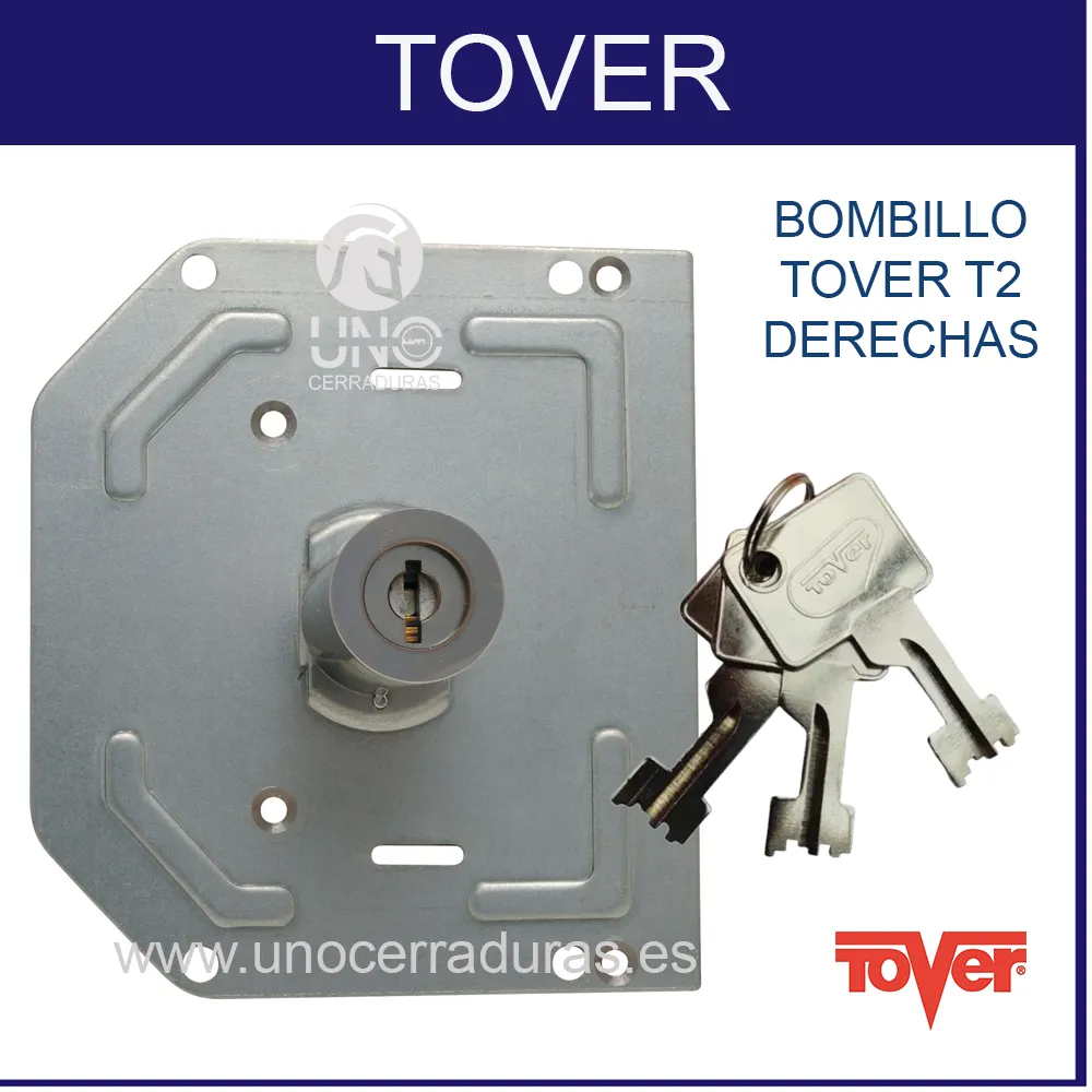 CILINDRO TOVER 50mm DERECHAS CON 3 LLAVES CILINDRO TOVER 50mm DERECHAS CON 3 LLAVES