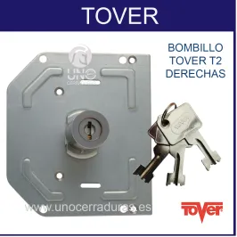 CILINDRO TOVER 50mm DERECHAS CON 3 LLAVES