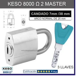 CANDADO 7 MM KESO 8000...
