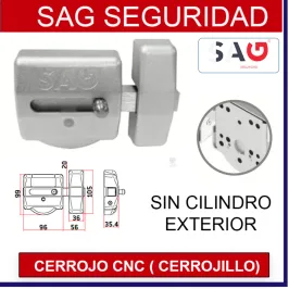 CERROJO SAG CNC CROMO SIN...