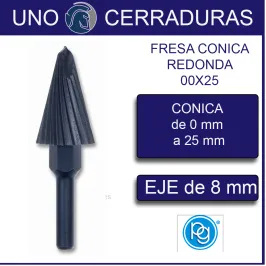 FRESA CONICA HSS 0 A 25MM...