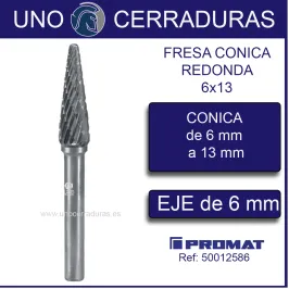 FRESA CONICA PUNTA 06X13MM...