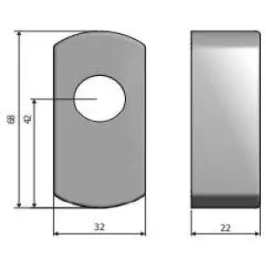 ESCUDO AZZI FAUSTO PUERTA METALICA ATORNILLADO CROMO F25/AV/CS/PVD