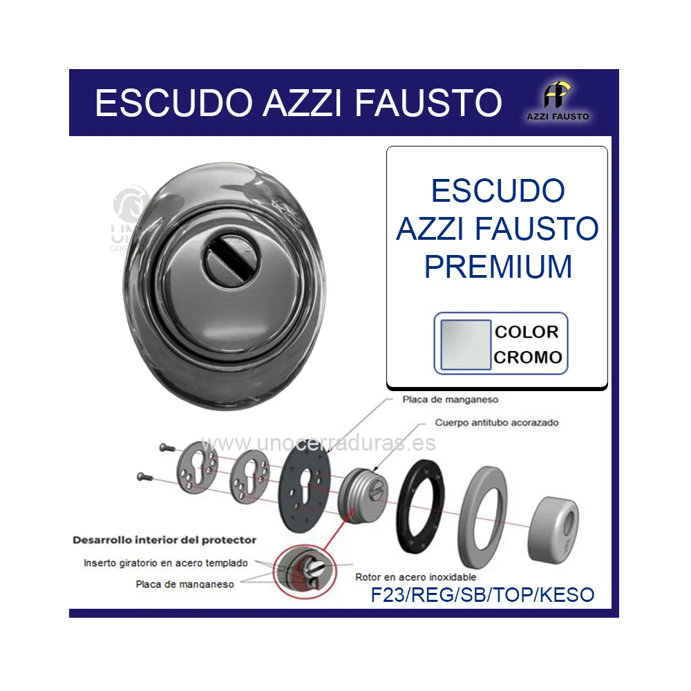 ESCUDO AZZI FAUSTO PREMIUM CROMO F23/REG/SB/TOP/KESO ESCUDO AZZI FAUSTO PREMIUM CROMO F23/REG/SB/TOP/KESO