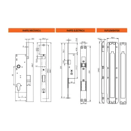 CERRADURA ELEC DORCAS DUO 5601 E:30 INOX CERRADURA ELEC DORCAS INOX DUO 30/85 56008