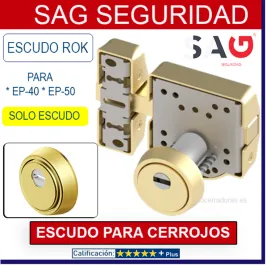ESCUDO ROK PARA CERROJO SAG EP40 EP50 ORO