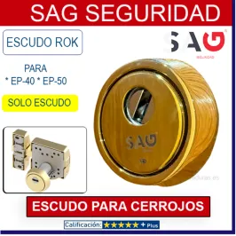 ESCUDO ROK PARA CERROJO SAG EP40 EP50 ORO