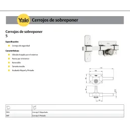 CERROJO AZBE 5 CROMADO