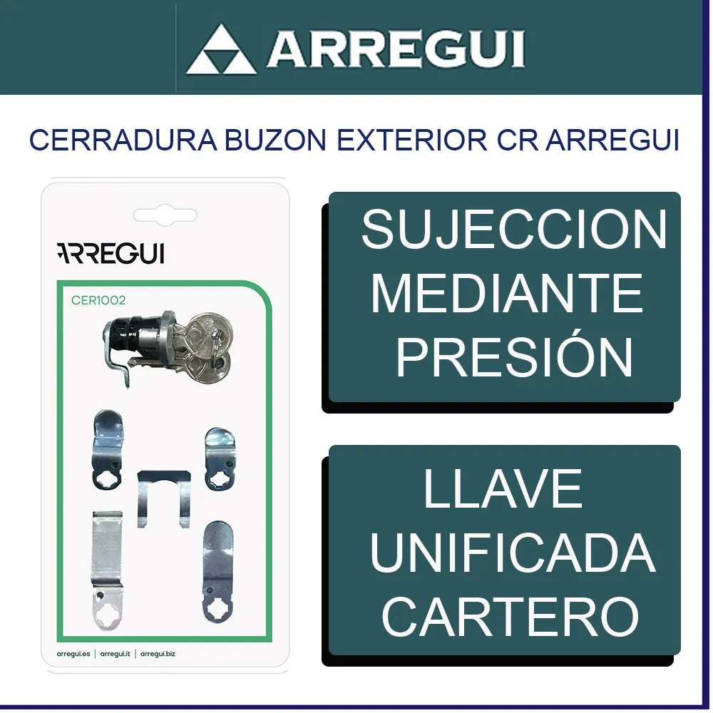 CERRADURA BUZON CARTERO ARREGUI CROMADA CERRADURA BUZON CARTERO ARREGUI CROMADA