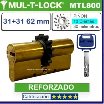 Cilindro MT5+ 31+31 62mm MULTLOCK MTL800 ORO Piñon 13D Reforzado