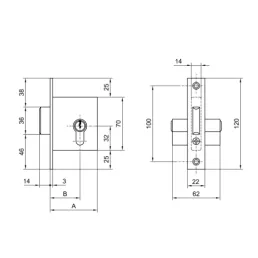 CERRADURA CVL 1960A E-40M...