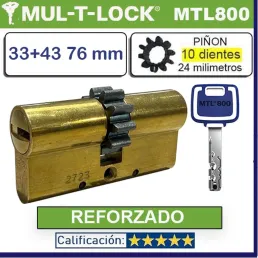 Cilindro MT5+ 33+43 76mm MULTLOCK MTL800 10 DIENTES Reforzado ORO NUEVO