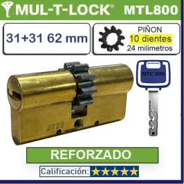 Cilindro MT5+ 31+31 62mm MULTLOCK MTL800 ORO Piñon 10D Reforzado NUEVO