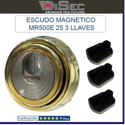 ESCUDO SEGURIDAD DISEC MR500E ROK ORO 3 LLAVES MAGNETICAS