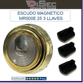 ESCUDO SEGURIDAD DISEC MR500E ROK ORO 3 LLAVES MAGNETICAS