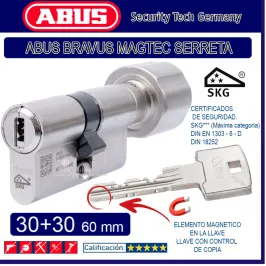CILINDRO ABUS BRAVUS MAGTEC...