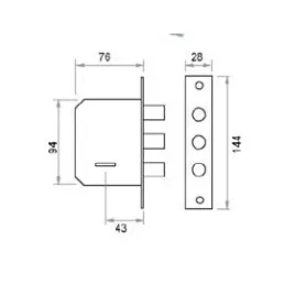 CERRADURA FAC 480B LATONADO LLAVE BORJAS
