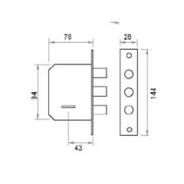 CERRADURA FAC 480B LATONADO LLAVE BORJAS