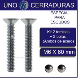 TORNILLO PARA ESCUDOS 6X60...
