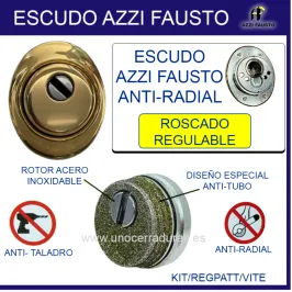 ESCUDO AZZI FAUSTO ANTIRADIAL ROSCADO ORO F23/REGPATT/VITE/SC
