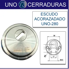 ESCUDO UNO-280 CROMO ACORAZADO