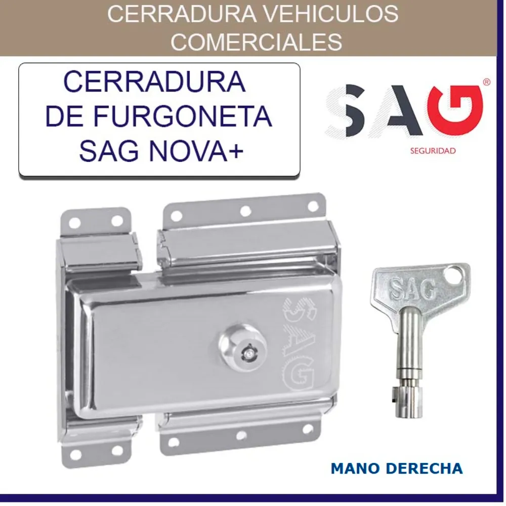 CANDADO SAG FURGONETA IN. INOX NOVA+ MANO REFUERZO PIEDRA