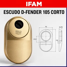 ESCUDO IFAM D-FENDER 105 ORO