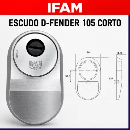 ESCUDO IFAM D-FENDER 105 CROMO