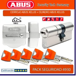 CERROJO ABUS 4930 CROMO +...