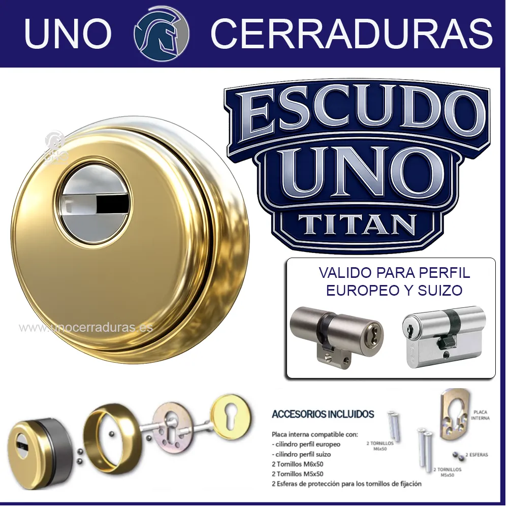 ESCUDO UNO TITAN ORO ACORAZADO
