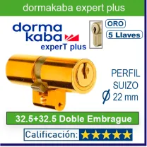 CILINDRO DORMA KABA ExperT pluS LAM Doble Embrague 22X64mm SUIZO LATON