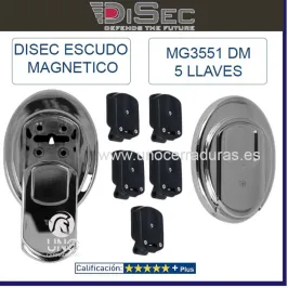 DISEC ESCUDO MG3551 DM CROMO 5 LLAVES 4W CERRADURA GORJA