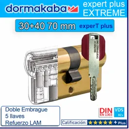 BOBMILLO DORMA KABA Extreme ExperT Plus Doble Embrague+Lam 30+40 70mm LATON