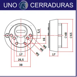 ESCUDO UNO-380 ORO ACORAZADO ENVOLVENTE GIRATORIO