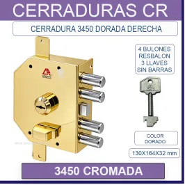 CERRADURA CR.3450 DORADA...