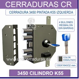 CERRADURA CR 3450 CILINDRO TITAN K55 PINTADA IZQUIERDA CERRADURA CR 3450 CILINDRO TITAN K55 PINTADA IZQUIERDA