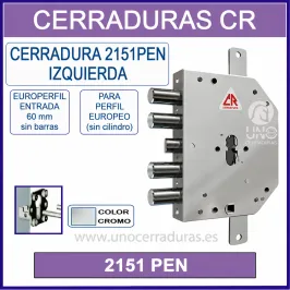 CERRADURA CR 2151 PEN ACORAZADA EUROPERFIL IZQUIERDA