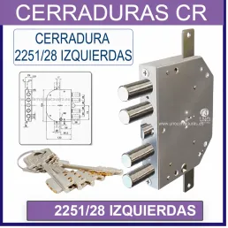 CERRADURA CR 2251/28 ACORAZADA 5 LLAVES IZQUIERDA