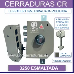CERRADURA CR 3250 PINTADA IZQUIERDAS SIN BARRAS