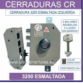 CERRADURA CR 3250 PINTADA IZQUIERDAS SIN BARRAS