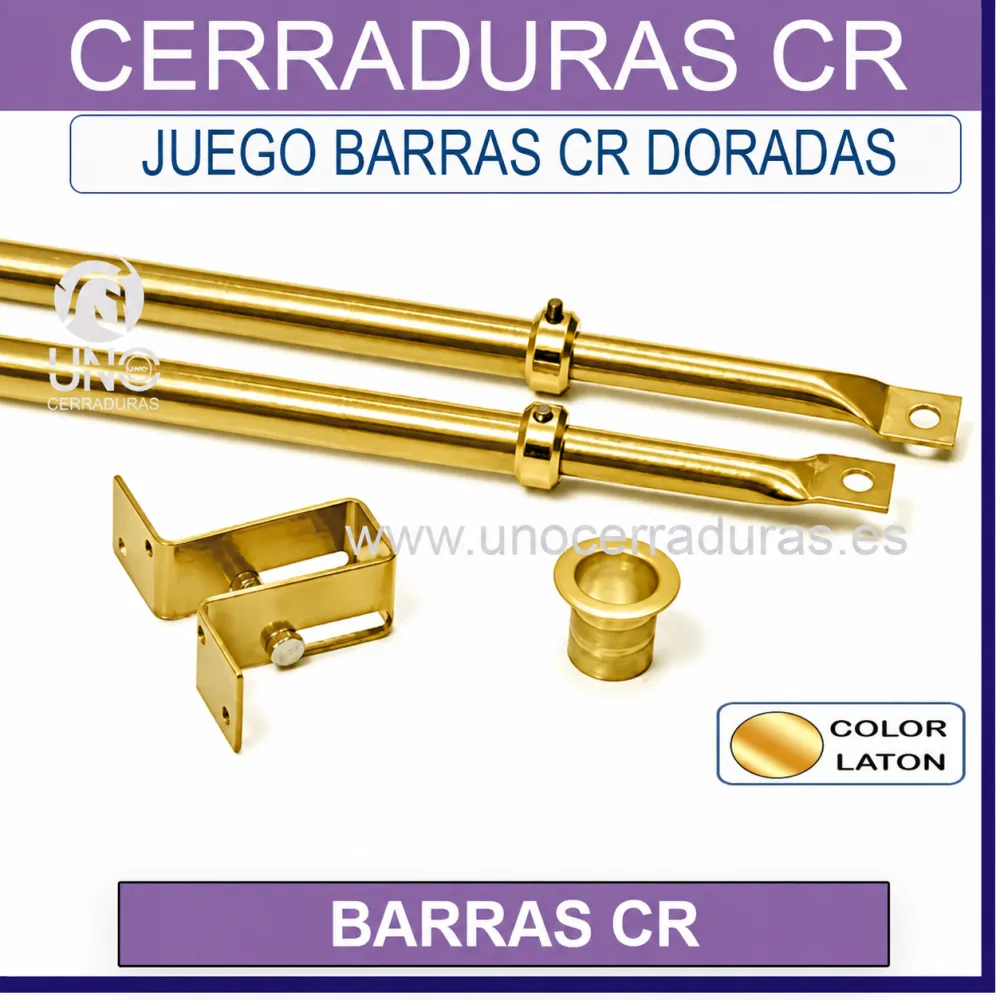 JUEGO BARRAS CERRADURA CR DORADAS JUEGO BARRAS CERRADURA CR DORADAS