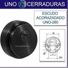 ESCUDO UNO-280 NEGRO ACORAZADO